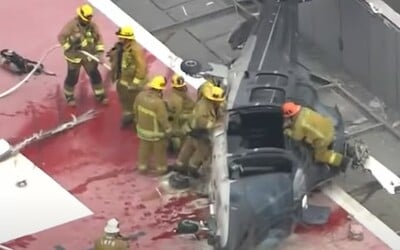 VIDEO: Vrtulník převážející srdce na transplantaci havaroval. Zdravotník pak s orgánem klopýtl a spadl mu na zem