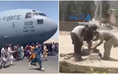 VIDEO: Zúfalí Afganci sa z krajiny snažili odletieť na kolesách lietadla, spadli z niekoľkokilometrovej výšky