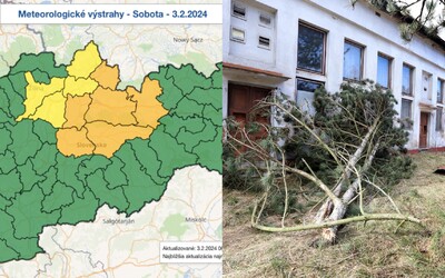 VÝSTRAHY: Meteorológovia varujú pred extrémnou víchricou. V týchto regiónoch platia výstrahy druhého stupňa