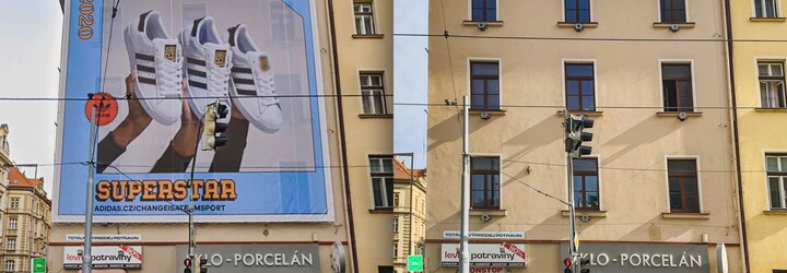 Velkoplošné reklamy přes fasády domů v Praze končí. Magistrát je zakázal v této zóně