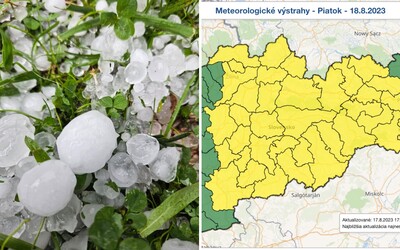 Veľkú časť Slovenska v piatok potrápia búrky, extrémny vietor aj krúpy. Pozri si prehľad výstrah