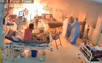 VIDEO: U pacientů s koronavirem vybuchl plicní ventilátor. Zdravotníci je museli rychle evakuovat