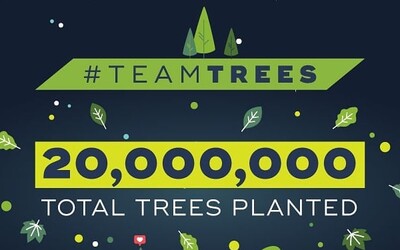 Youtuber MrBeast dosáhl svého cíle. Vybral peníze na vysazení 20 milionů nových stromů