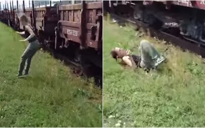 Youtuberka z Košíc vyskakuje počas jazdy z vlaku a riskuje život. Pre sledovanosť zrejme urobí čokoľvek