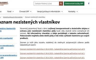 Zdedil si na Slovensku pozemok po svojich predkoch? Štát zverejnil nový zoznam, mnohí o tom ani nevedia