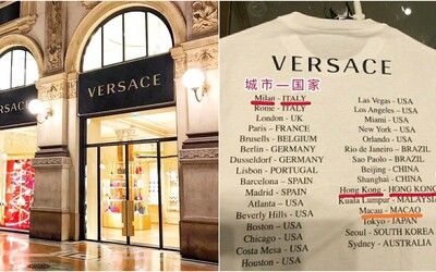 Značka Versace sa musela ospravedlniť za tričko, na ktorom neuviedla mestá Hongkong a Macao ako súčasť Číny