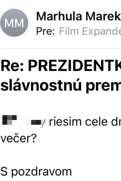 Zverejnili vulgárnu komunikáciu zamestnanca STVR s tvorcami filmu Prezidentka. Oficiálnu pozvánku na premietanie odmietol svojsky