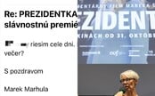 Zverejnili vulgárnu komunikáciu zamestnanca STVR s tvorcami filmu Prezidentka. Oficiálnu pozvánku na premietanie odmietol svojsky