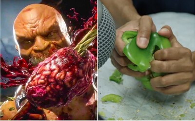 Zvuky brutálních útoků z Mortal Kombat vznikají mačkáním zeleniny nebo louskáním ořechů