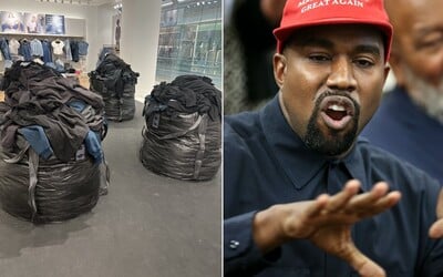 Kanye West predáva novú kolekciu pre GAP z obrovských odpadkových vriec priamo v obchode. Správnu veľkosť si musíš sám vyhrabať.