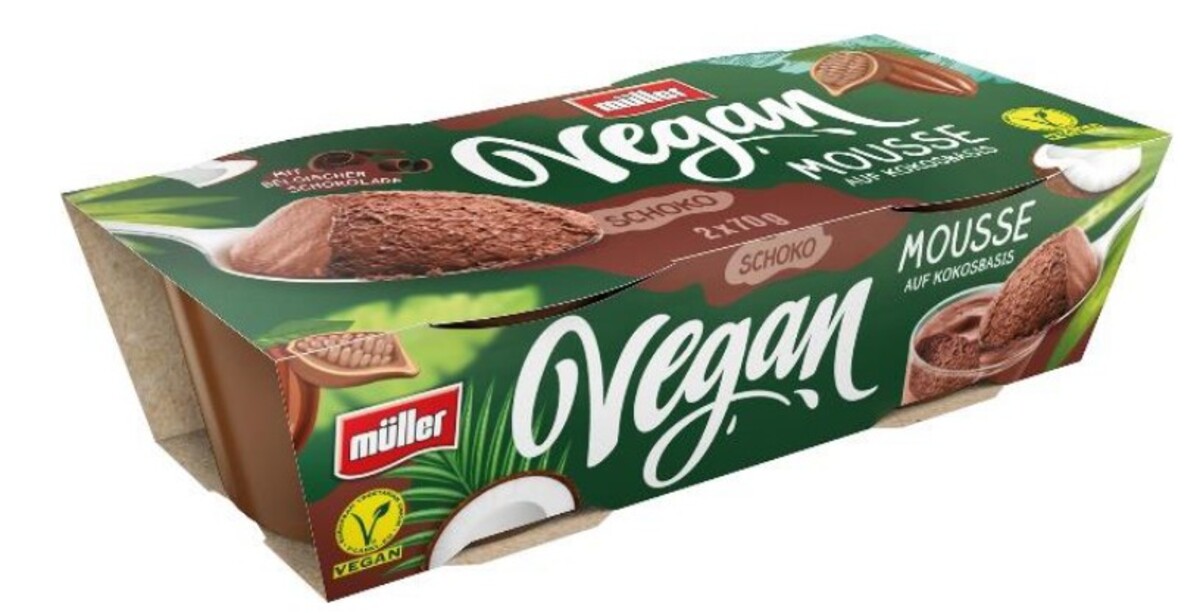 Produkt Müller Vegan Mousse Chocolate, ktorý predstavuje nebezpečenstvo pre alergikov.