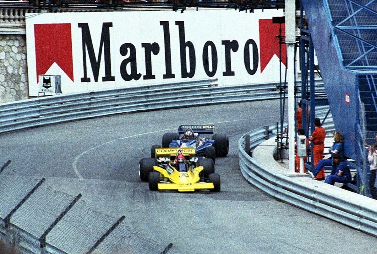 Emerson Fittipaldi na Velké ceně Monaka v roce 1977