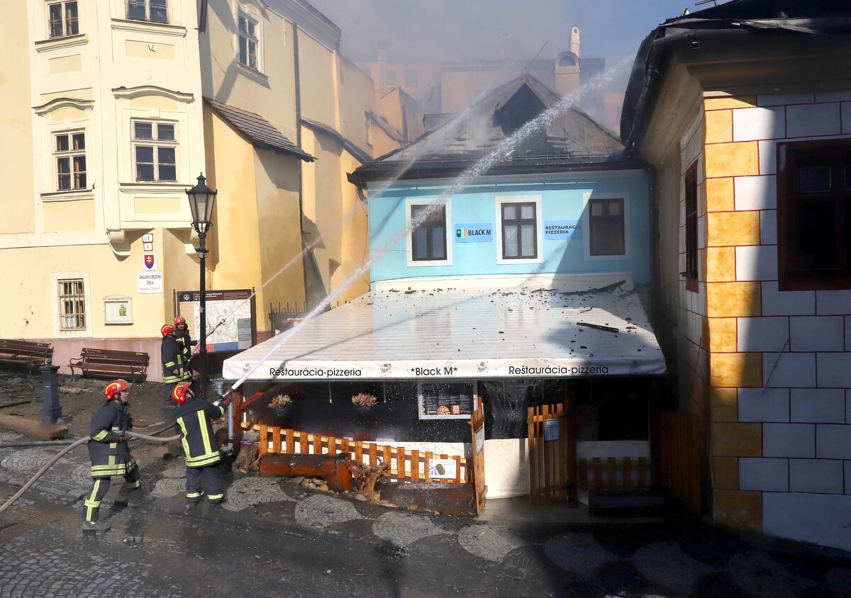požiar Banská Štiavnica