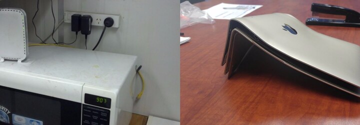 Hrôzostrašné fotografie, pri ktorých sa zľakne každý milovník technológií. Čo to tí ľudia robia?