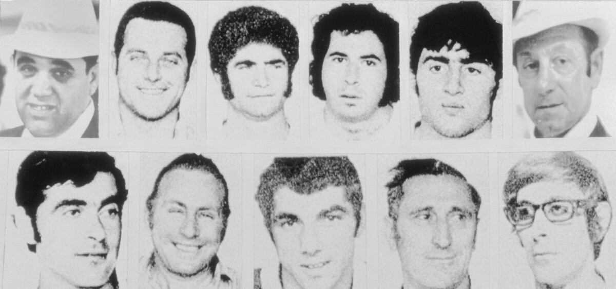 Izraelští sportovci, kteří zahynuli rukou palestinské teroristické organizace Černé září v roce 1972.