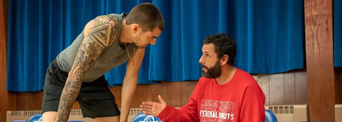 Adam Sandler Trains A Talented Spanish Man Whom They Do Not Want To Accept To The NBA In A Basketball Drama