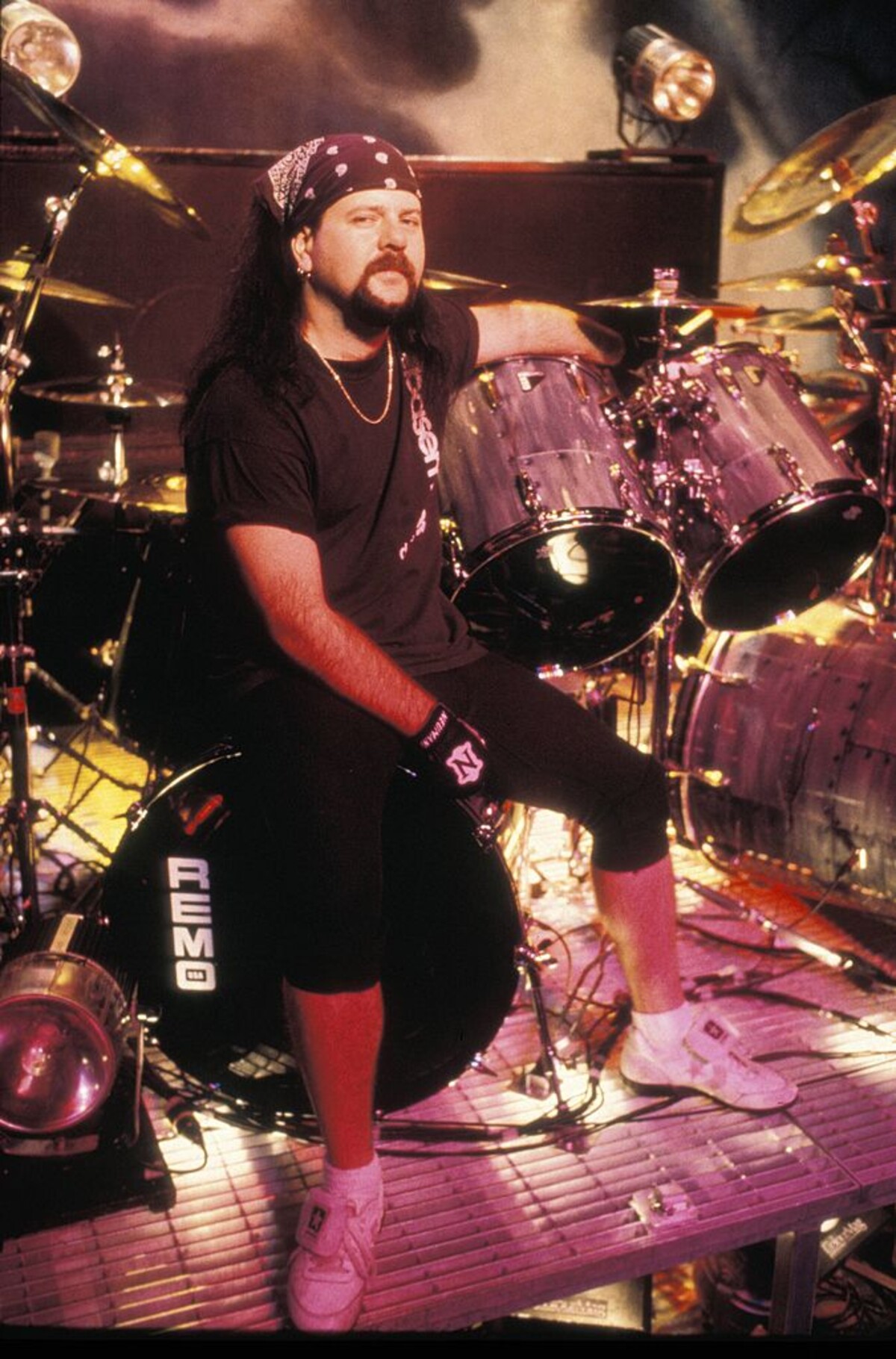 Bubeník kapely Pantera a Damageplan Vinnie Paul. 