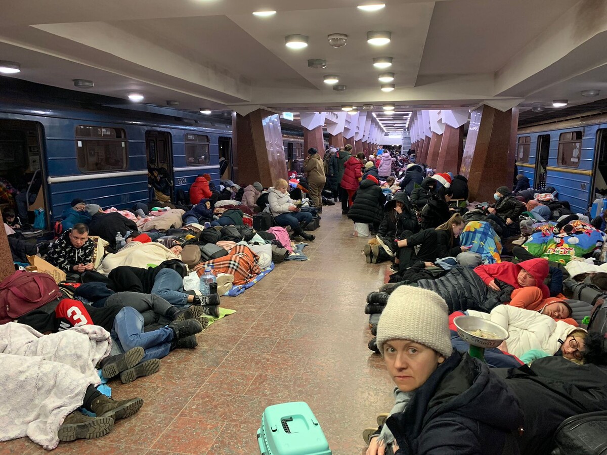 Metro v Charkove, kde sa predtým Ksenia ukrývala.