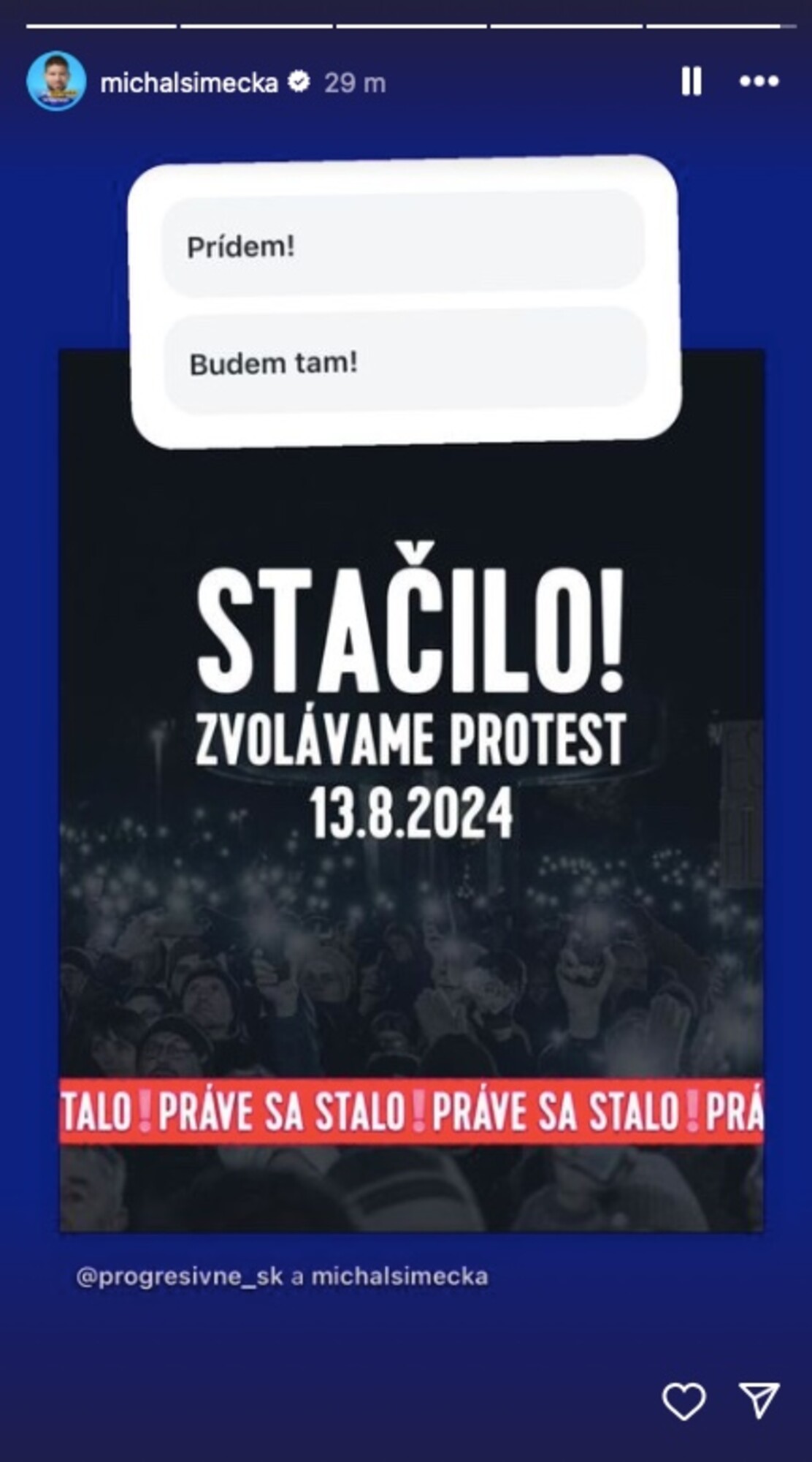 protest
Michal Šimečka 
Progresívne Slovensko