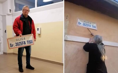 Aktivisti zvesili tabuľu s nápisom „Ulica Dr. Jozefa Tisu“ a zaniesli ju na políciu. V noci názov niekto nasprejoval na bránu