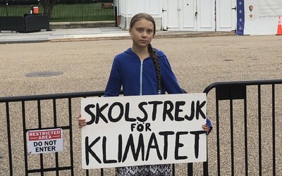Aktivistka Greta Thunberg a stovky školáků protestovaly před Bílým domem. Trumpovi posílají jasný vzkaz