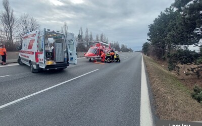 AKTUÁLNE: Diaľnicu D1 museli pre vážnu nehodu uzavrieť. Na mieste zasahuje aj záchranársky vrtuľník