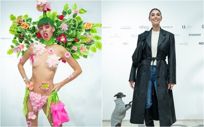 Alex Wortex v tangáčoch zahalená len do kvetov a Čaputová v elegantnej čiernej. Pozri si outfity celebrít na Fashion LIVE!