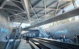 Architekti odhalili novou podobu pražské vlakové stanice. Pyšní se surovým betonem a modrým podsvětlením