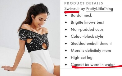 ASOS nabízí plavky, se kterými nemůžeš jít do vody. Zvláštní kousek je zřejmě vhodný jen na Instagram ASOS nabízí plavky, se kterými nemůžeš jít do vody. Zvláštní kousek je zřejmě vhodný jen na Instagram