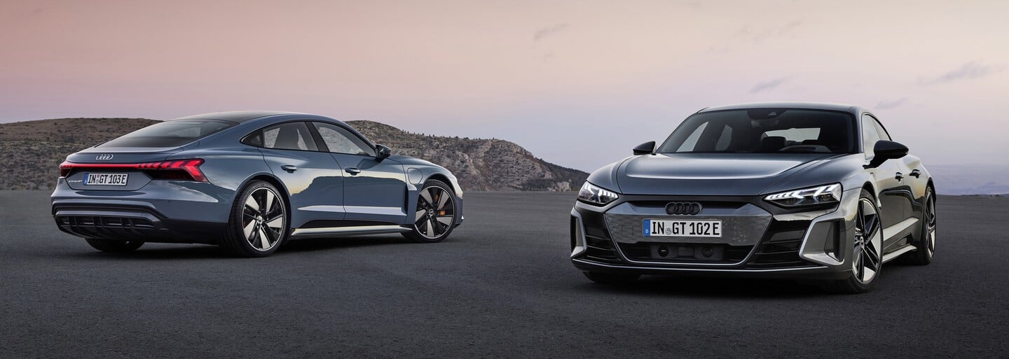 Audi představuje nádherný e-tron GT, který ve verzi RS disponuje výkonem až 600 koní