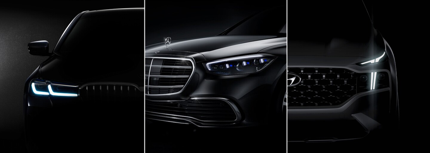 Automobilky nám ukázali nový S-kový Mercedes, vynovené BMW 5 a radikálne zmenený Hyundai Santa Fe