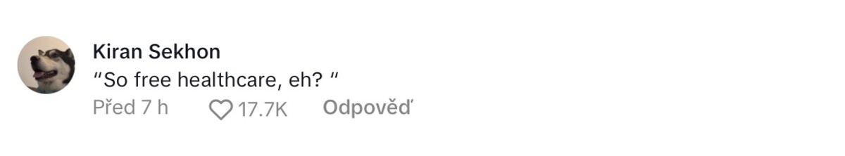 Komentáře si dělají legraci z Američanů na TikToku.