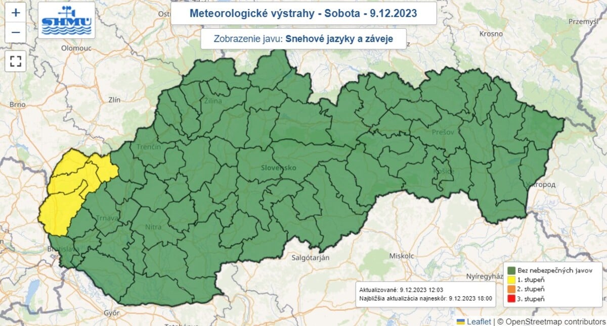 Snehové jazyky a záveje.