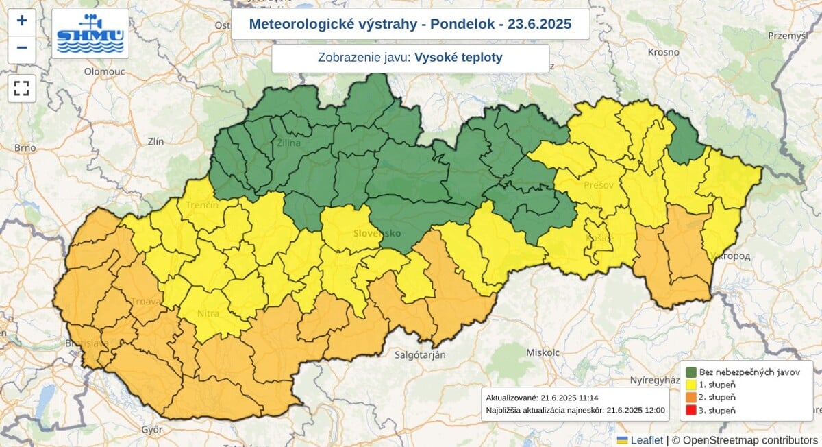 mapa pocasie