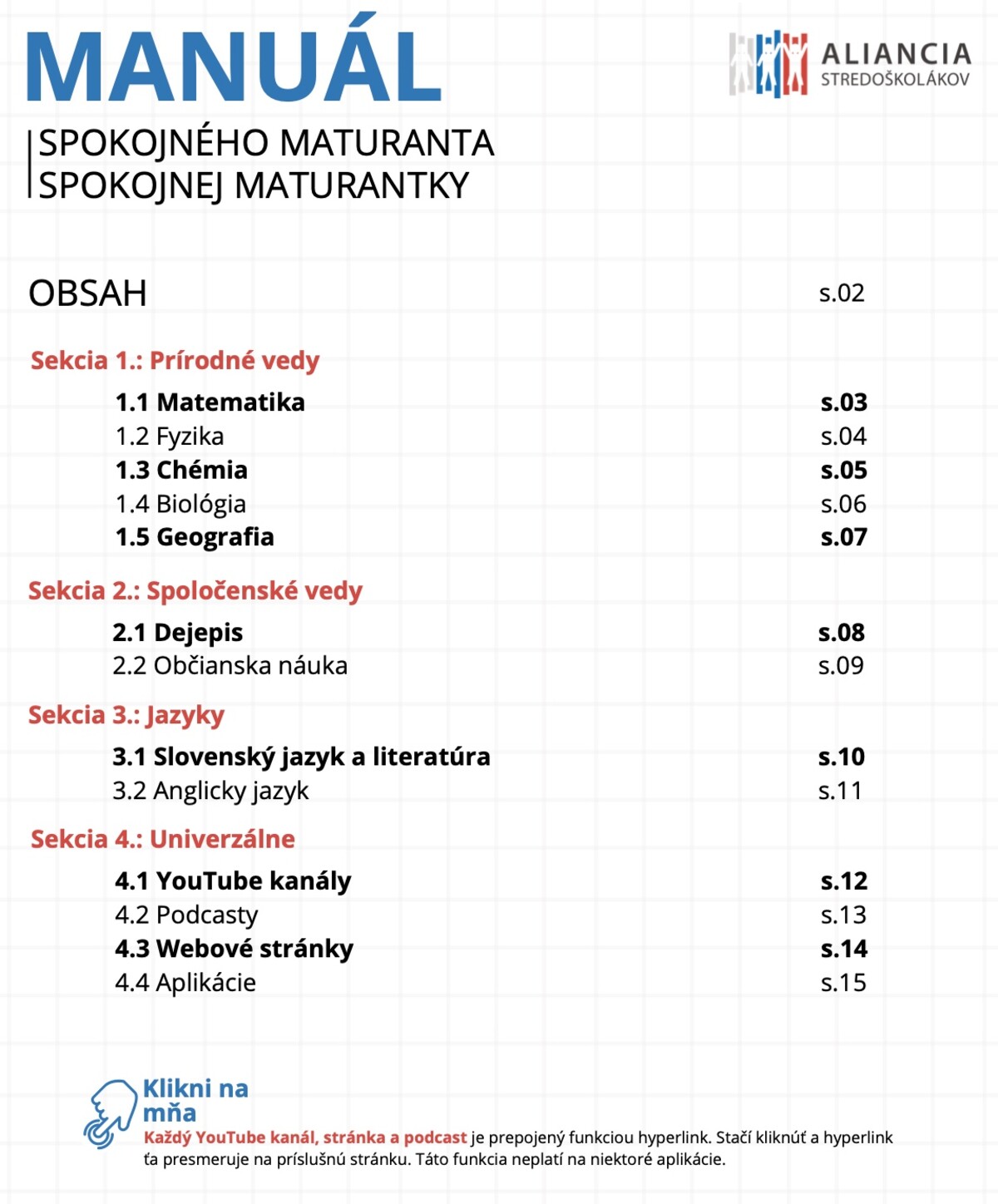 maturita, Manuál pokojného maturanta