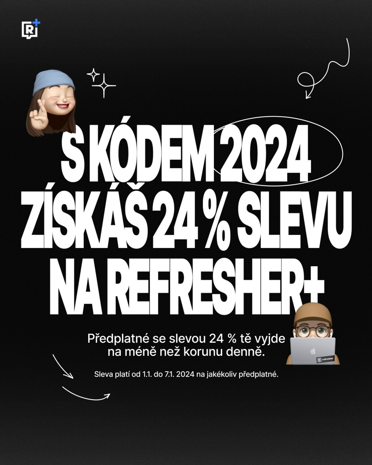 Refresher+, novoroční sleva, předplatné