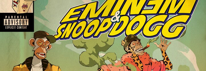 VIDEO: Eminem a Snoop Dogg rapujú ako NFT opice v novom halucinogénnom videoklipe aj o účinkoch marihuany