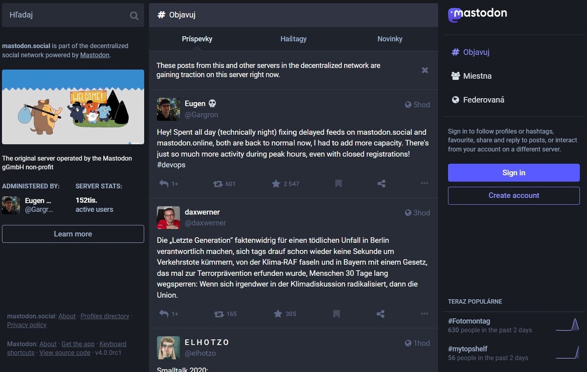 mastodon, sociálna sieť, twitter