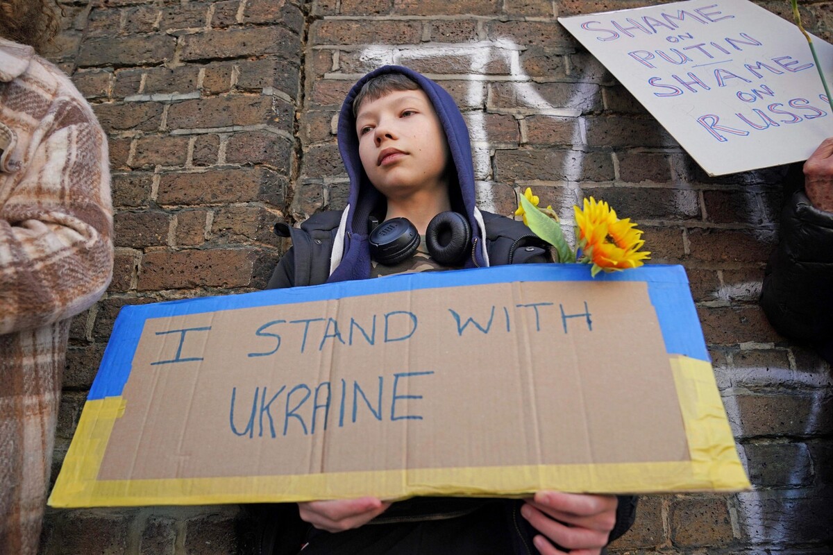 protest proti vojne na ukrajine, londýn