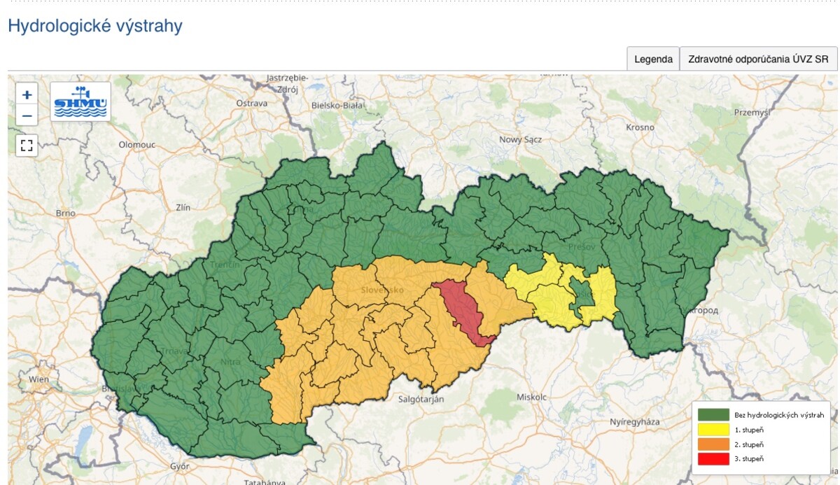 výstrahy, SHMÚ