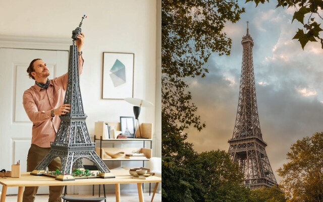 LEGO Eiffelovka je takmer vyššia ako človek. Má cenovku slovenskej minimálnej mzdy