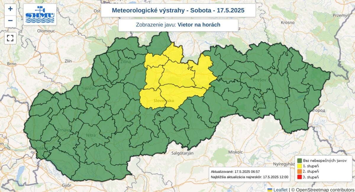 pocasie mapy tabulka