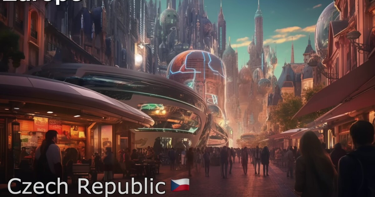 FOTO: Tak bude vypadat Česko v roce 3000, říká umělá inteligence. Vize naší budoucnosti připomíná sci-fi Mordor