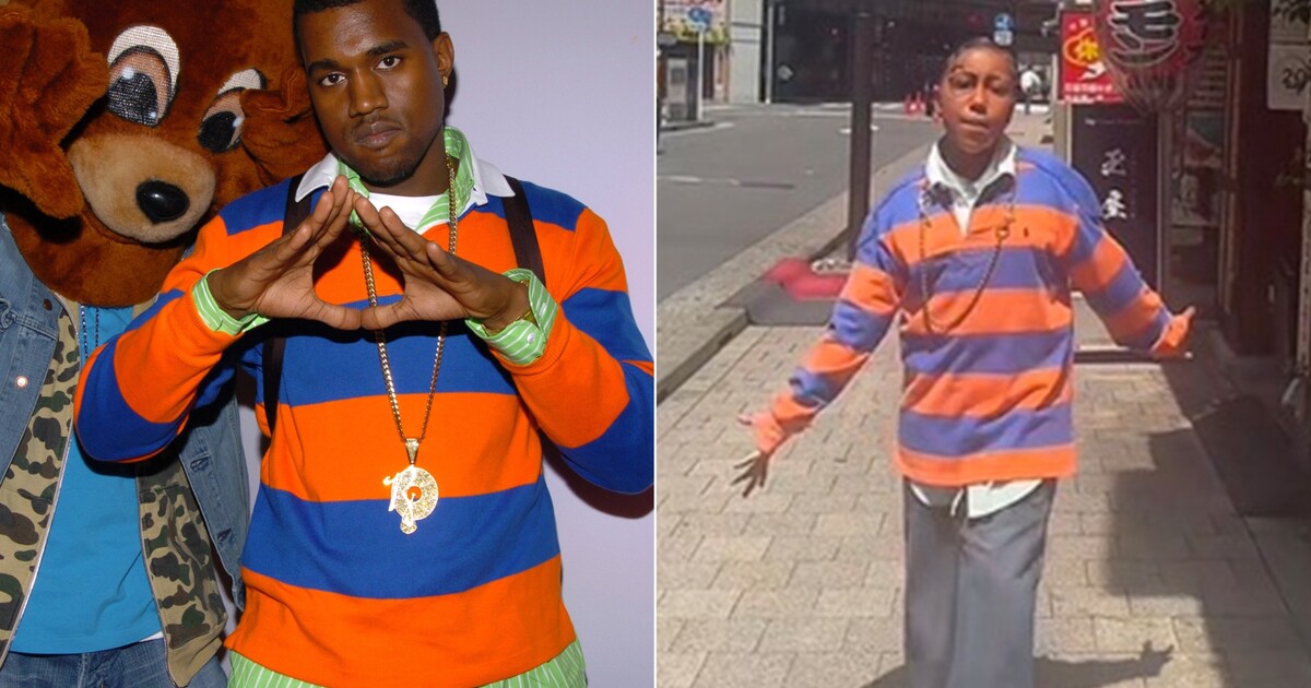 Dcera Kanyeho Westa předvedla na TikToku rapperův legendární outfit z roku 2004. Fanouškům připomněla éru College Dropout