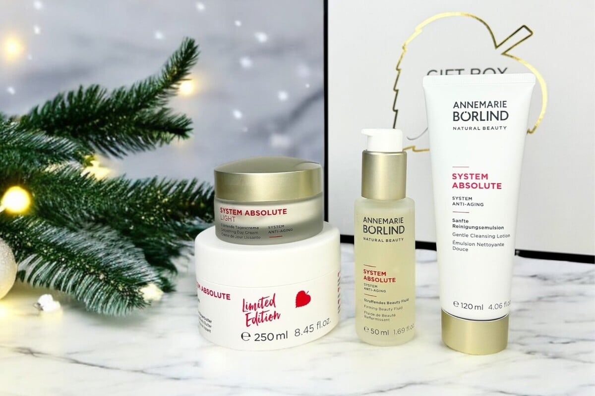 Luxusný darčekový box anti-aging  produktov prírodnej značky Annemarie Börlind