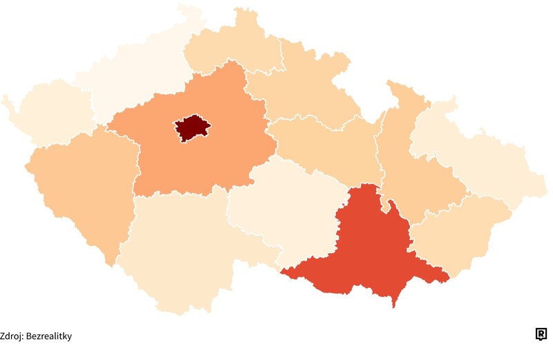 Kolik stojí pronájem bytu v jednotlivých krajích Česka? To ukazuje naše mapa.