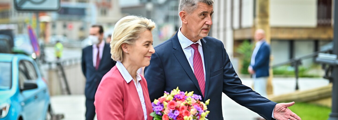 Babiš přivítal von der Leyen v Praze. Česko by mohlo z evropského plánu obnovy získat až 180 miliard korun