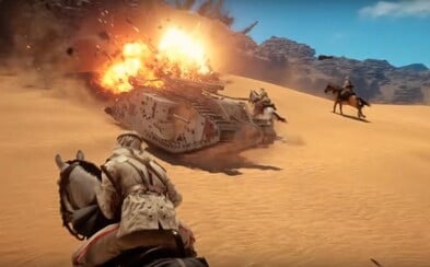 Battlefield 1 odhaluje dechberoucí souboje v poušti plné akce, explozí a jezdců na koních Battlefield 1 odhaluje dechberoucí souboje v poušti plné akce, explozí a jezdců na koních