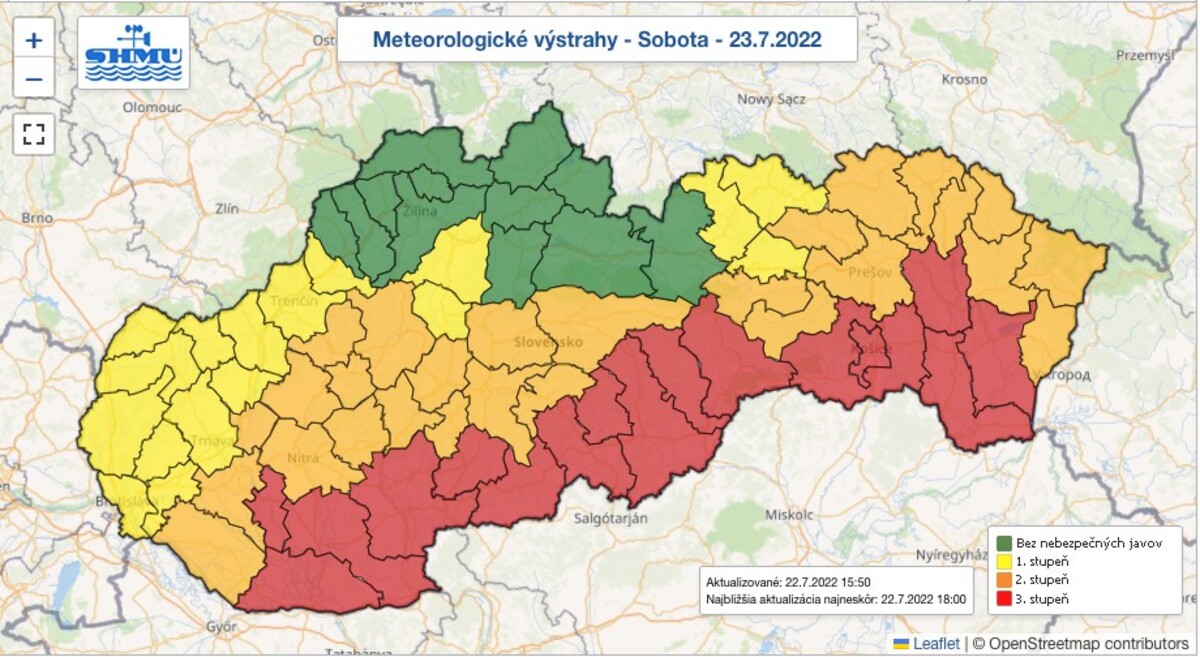 mapa, slovensko, teploty