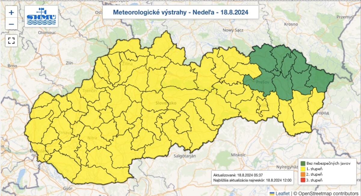 búrky, mapa 